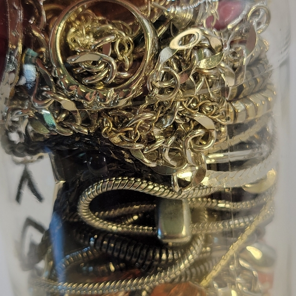 Mystery Jewelry Jar All Wearable Necklace Earrings Rings Bracelets 2.5 Pounds - Picture 2 of 13